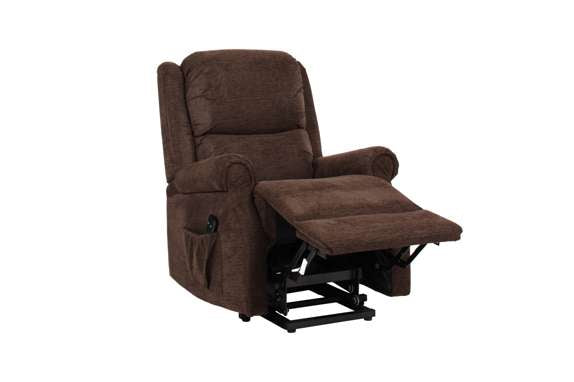 Nashville Single Motor Riser Recliner - Chocolate Brown