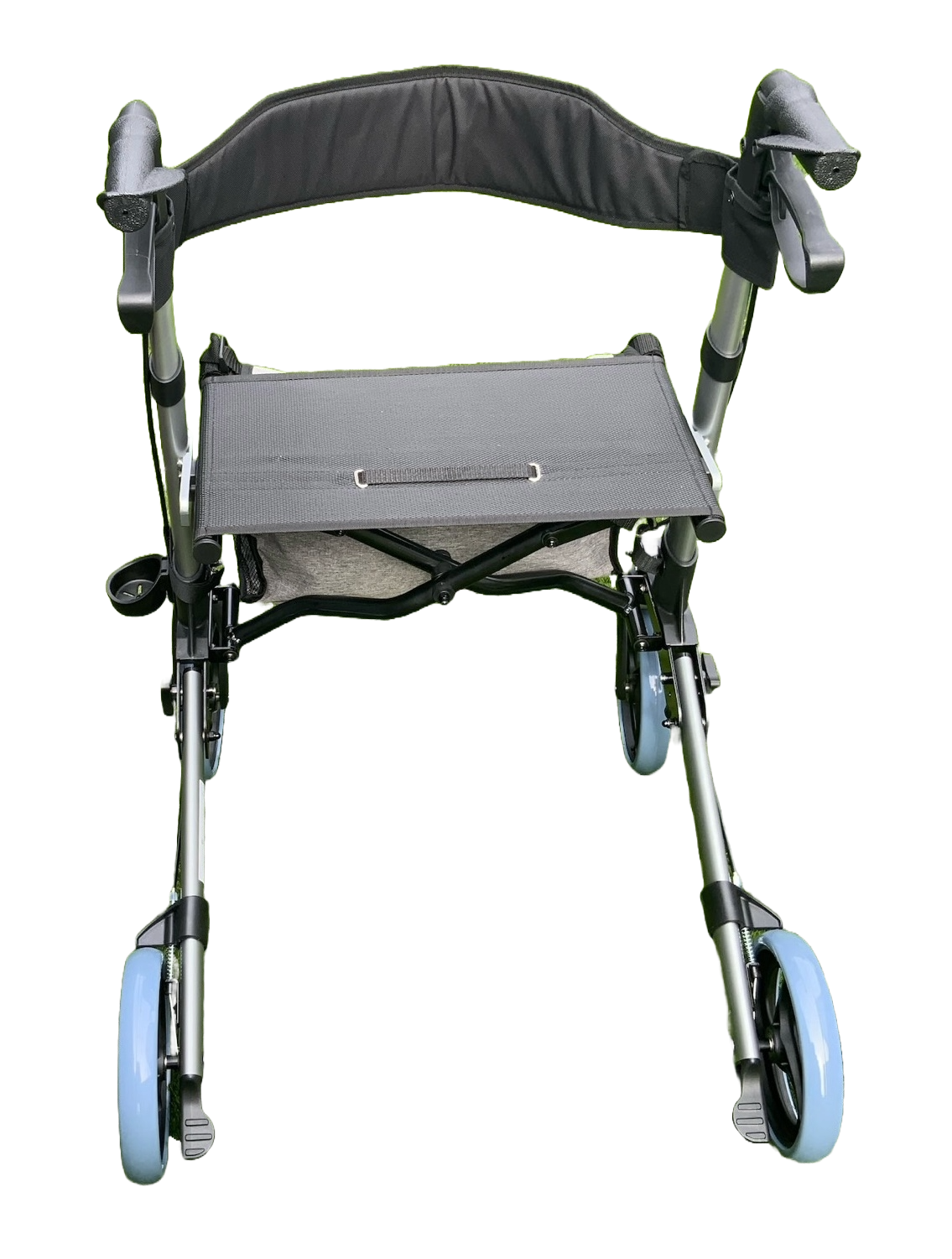 Alpha Double-Fold Rollator in Gunmetal Grey