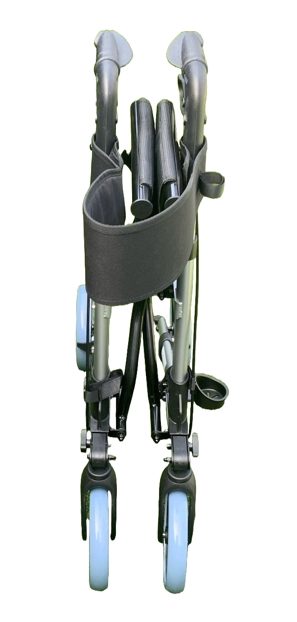 Alpha Double-Fold Rollator in Gunmetal Grey