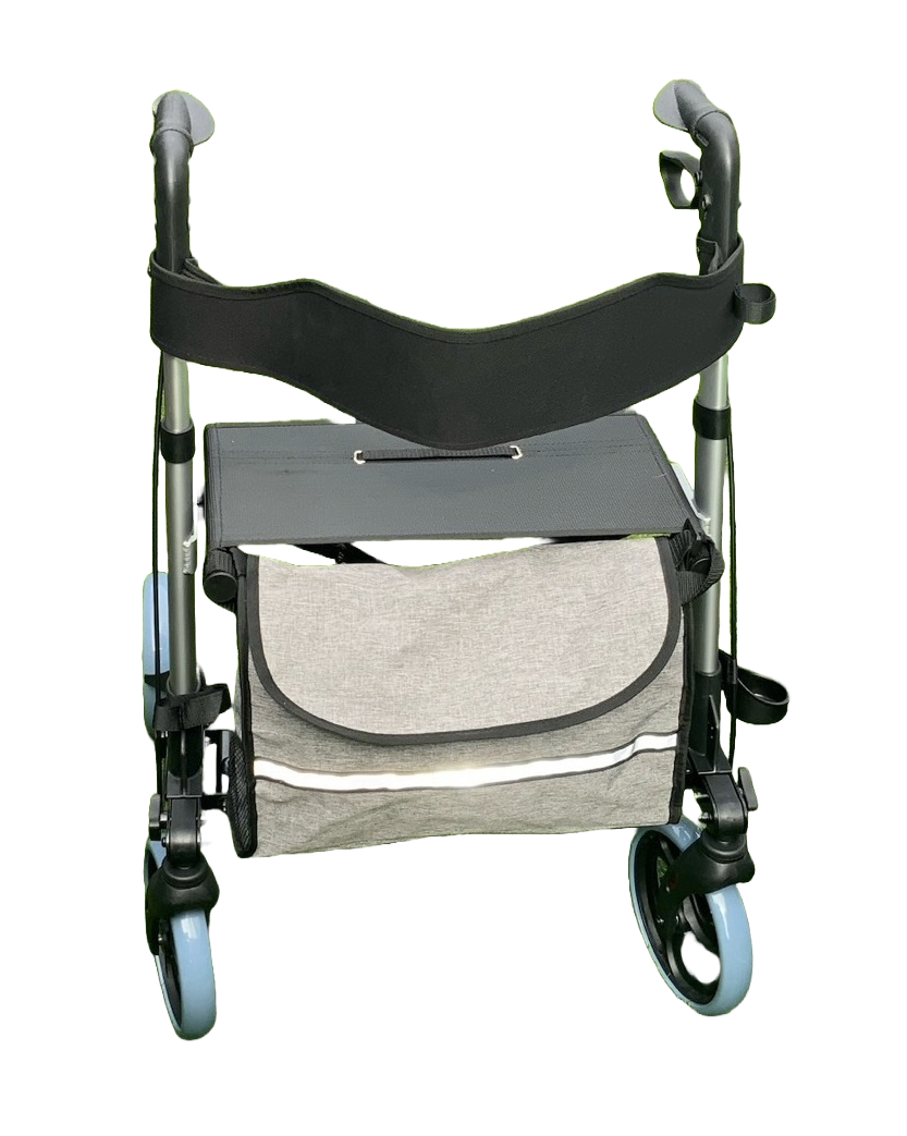 Alpha Double-Fold Rollator in Gunmetal Grey