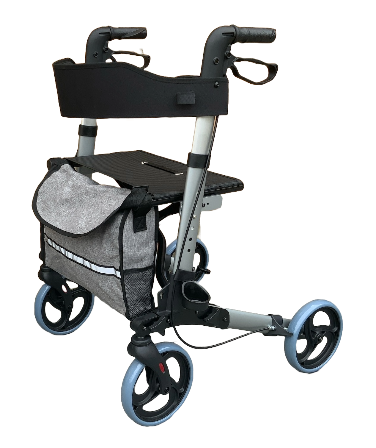 Alpha Double-Fold Rollator in Gunmetal Grey