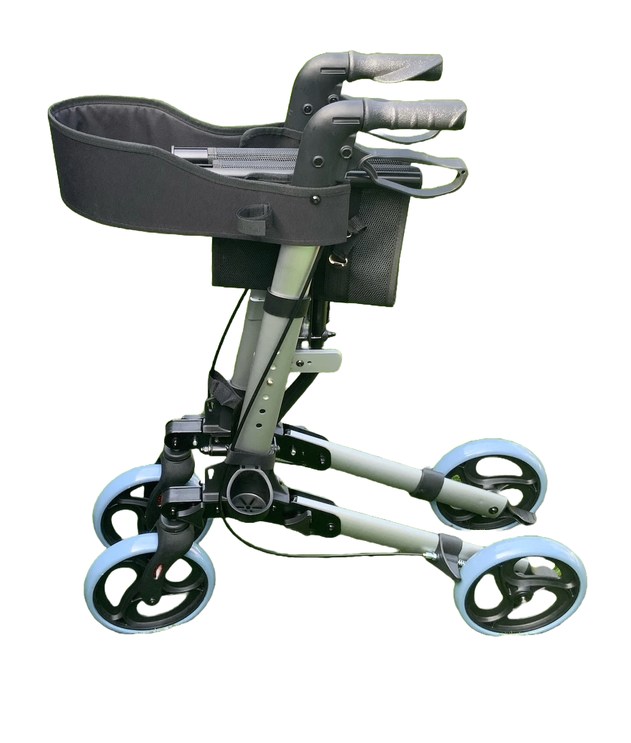 Alpha Double-Fold Rollator in Gunmetal Grey