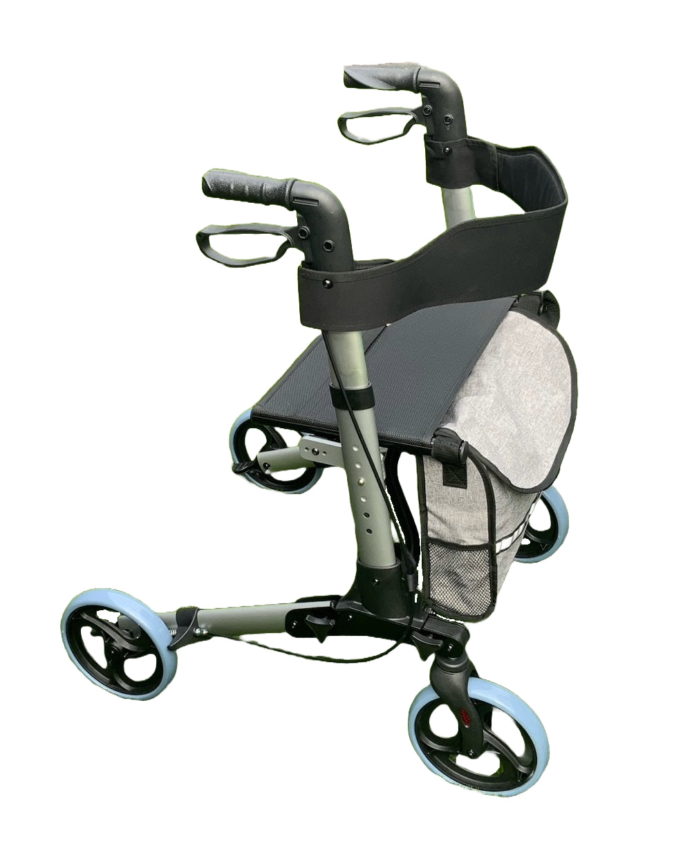Alpha Double-Fold Rollator in Gunmetal Grey