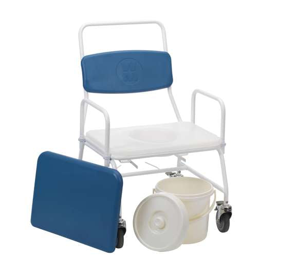 Birstall Bariatric Mobile Commode with 4 Brake Castors