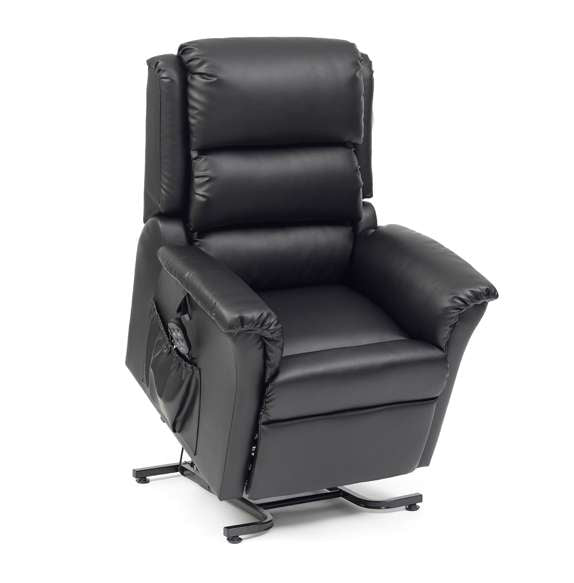 Nevada Dual Motor Rise Recliner PVC Crib 5 - Black