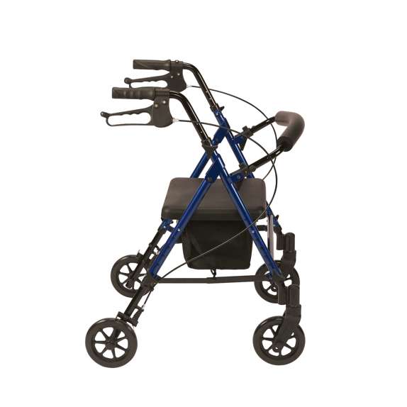 Adjustable Seat Height Rollator - Blue