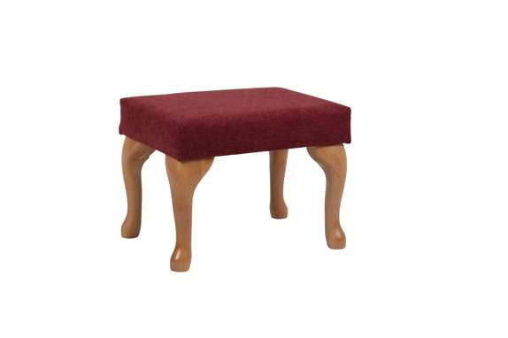 Queen Anne Fireside Footstool - Brick