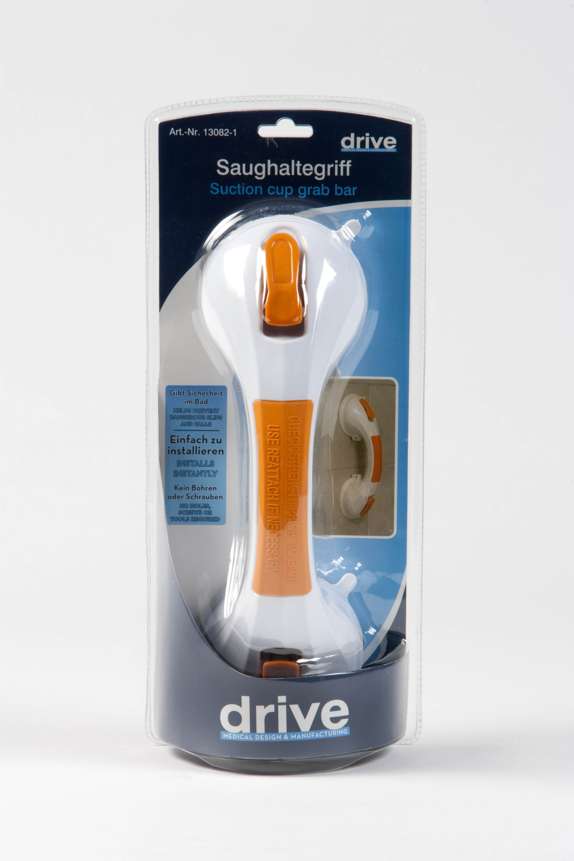 Orange Suction Cup Grab Bar