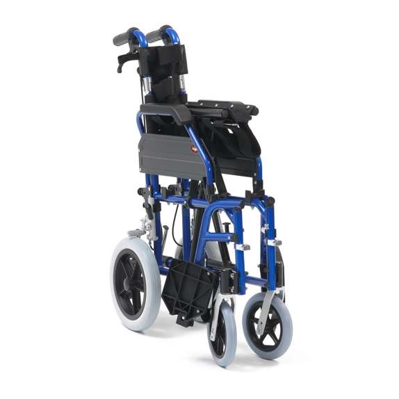 XS Aluminium Transit Wheelchair 18 Inch - Blue