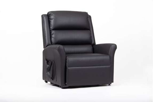 Alaska Extra Large AM-PVC Crib 5 Dual Motor Riser Recliner - Black
