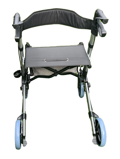 Alpha Double-Fold Rollator in Gunmetal Grey