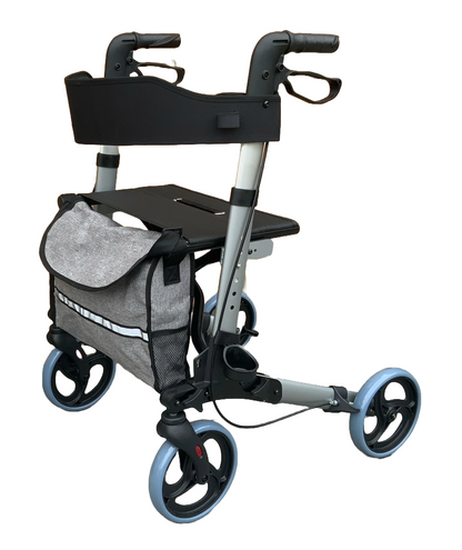 Alpha Double-Fold Rollator in Gunmetal Grey