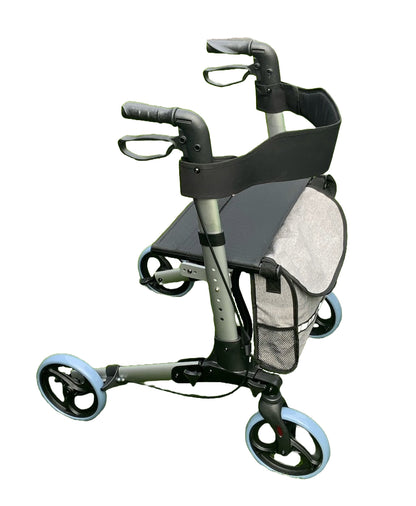 Alpha Double-Fold Rollator in Gunmetal Grey