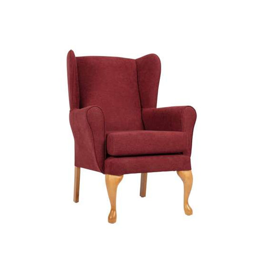 Queen Anne Fireside Chair - Brick