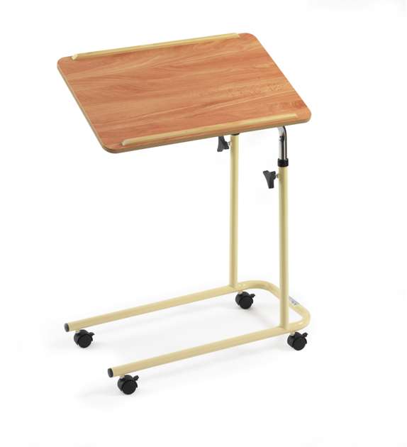 L Style Over Bed Table with Wheels