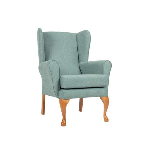 Queen Anne Fireside Chair - Mineral