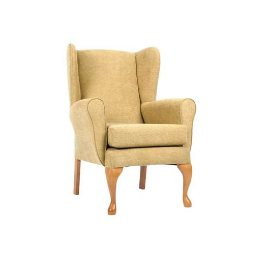 Queen Anne Fireside Chair - Ochre