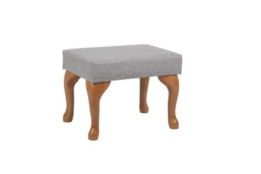 Queen Anne Fireside Footstool - Stone