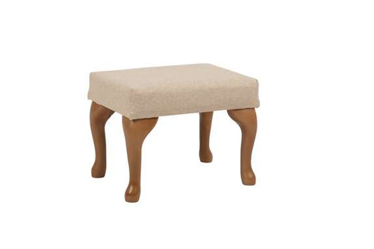 Queen Anne Fireside Footstool - Oyster