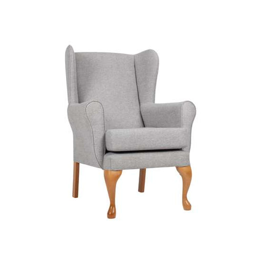 Queen Anne Fireside Chair - Stone