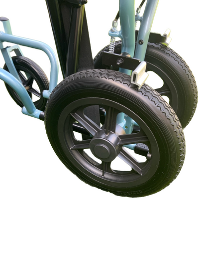 Vantage Transit Wheelchair in Silver/Blue